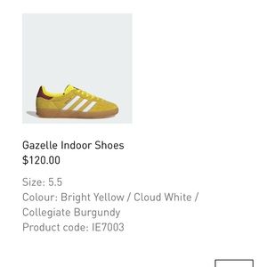 Addidas gazelle indoor shoes